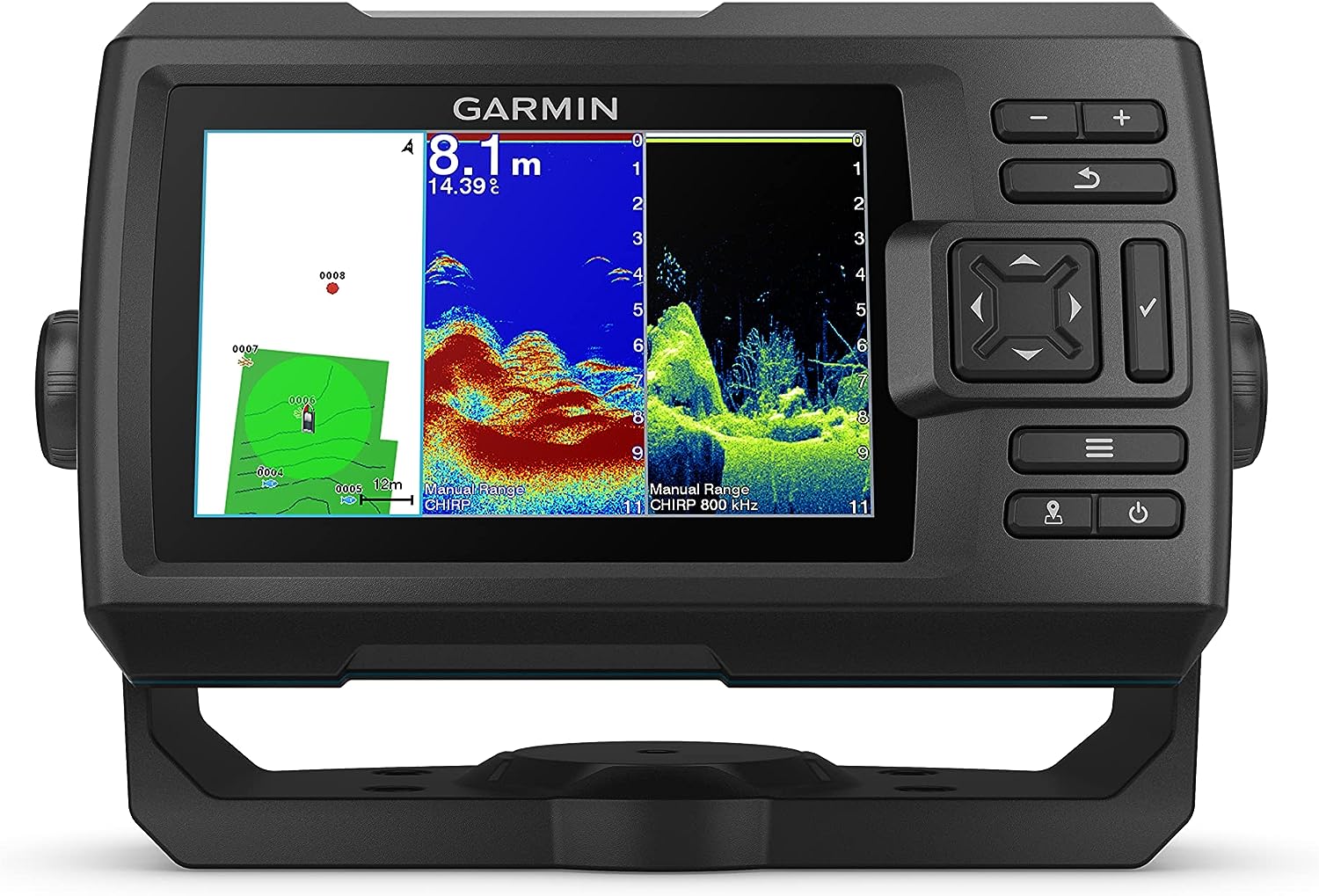 Garmin Striker Vivid 5cv, Easy-to-Use 5-inch Color Fishfinder and Sonar Transducer, Vivid Scanning Sonar Color Palettes (010-02551-00)