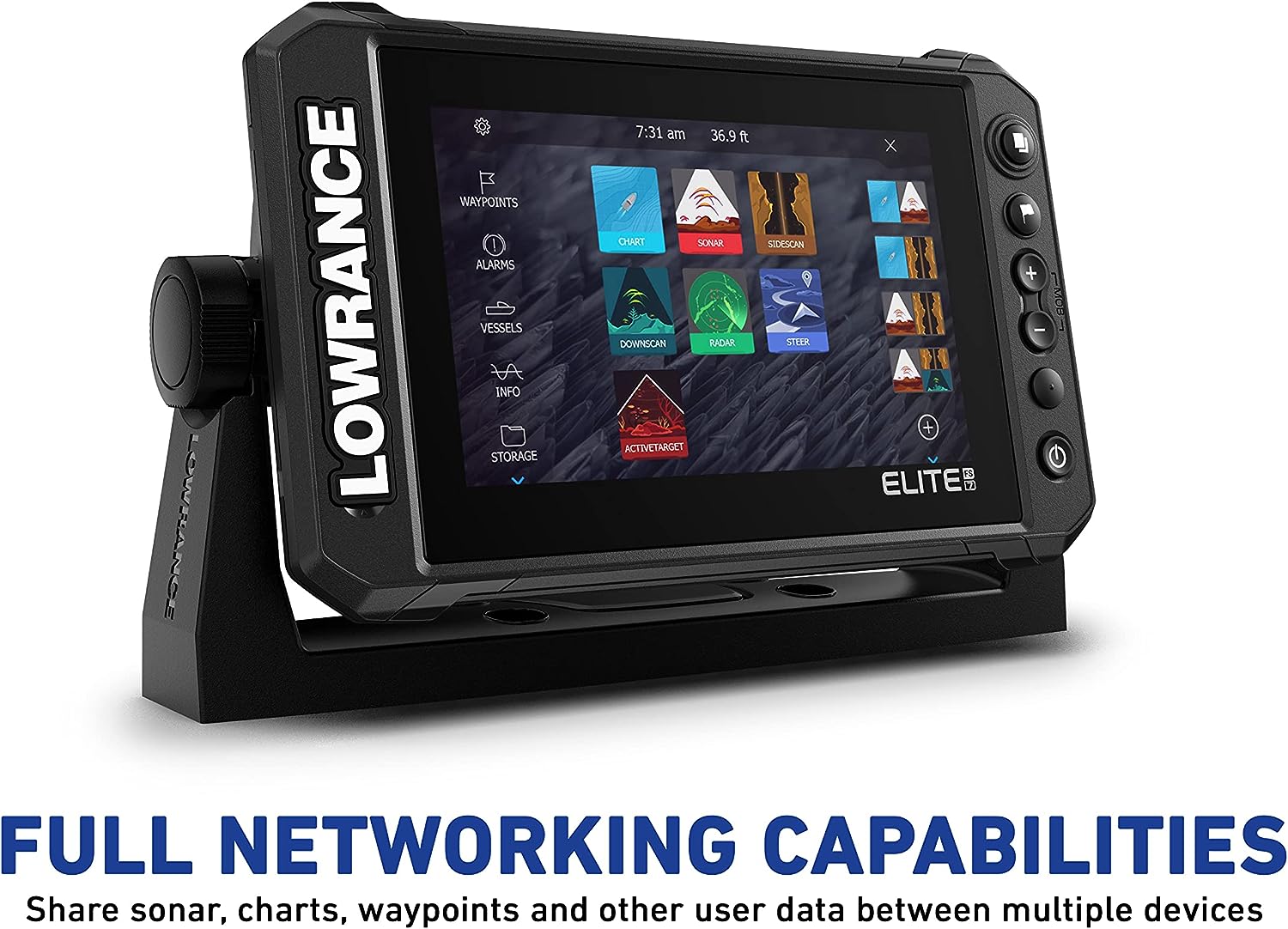 Lowrance Elite FS 9 Fish Finder with Active Imaging 3-in-1 Transducer, Preloaded C-MAP Contour+ Charts