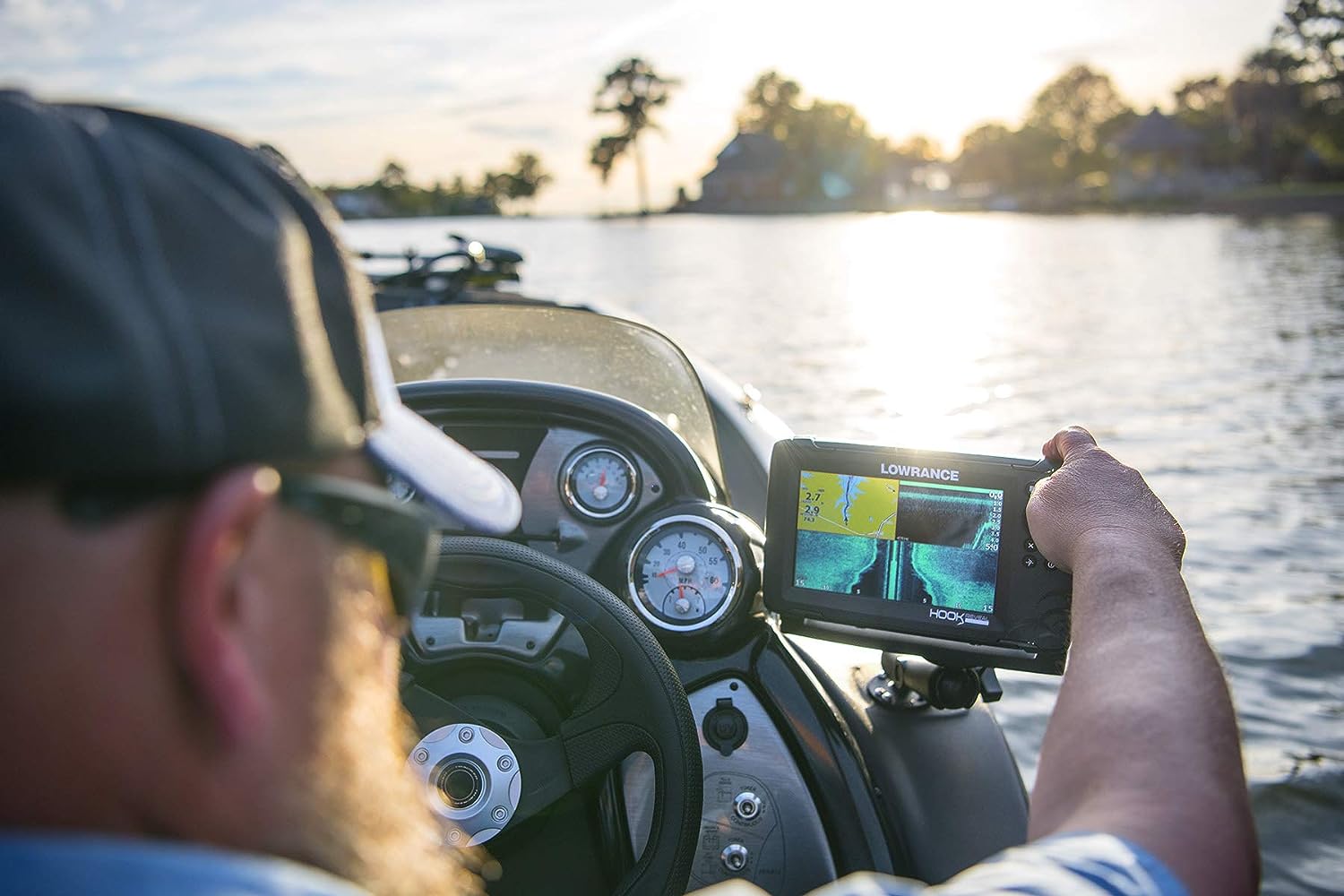 Lowrance Hook Reveal 5 Inch Fish Finders with Transducer, Plus Optional Preloaded Maps