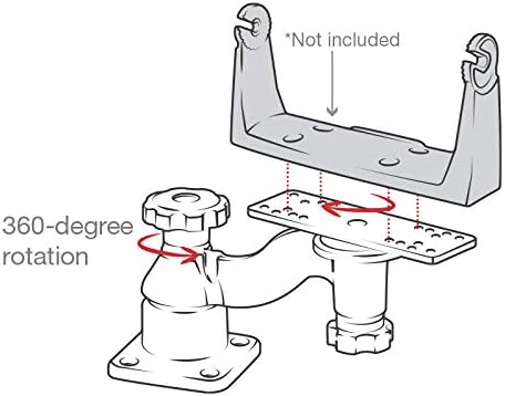 RAM Mounts Horizontal 6 Swing Arm Mount for Fishfinders  Chartplotters RAM-109HU Compatible with Garmin, Humminbird, Lowrance + More