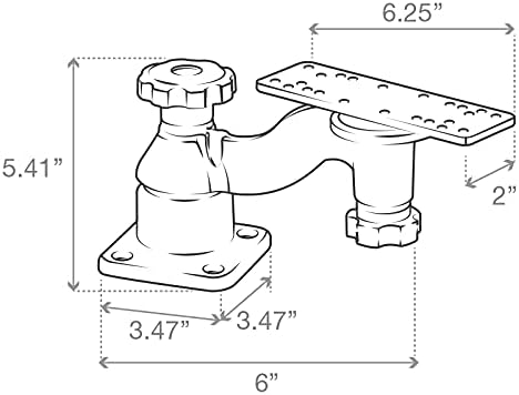 RAM Mounts Horizontal 6 Swing Arm Mount for Fishfinders  Chartplotters RAM-109HU Compatible with Garmin, Humminbird, Lowrance + More