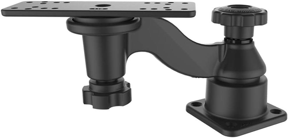 RAM Mounts Horizontal 6 Swing Arm Mount for Fishfinders  Chartplotters RAM-109HU Compatible with Garmin, Humminbird, Lowrance + More