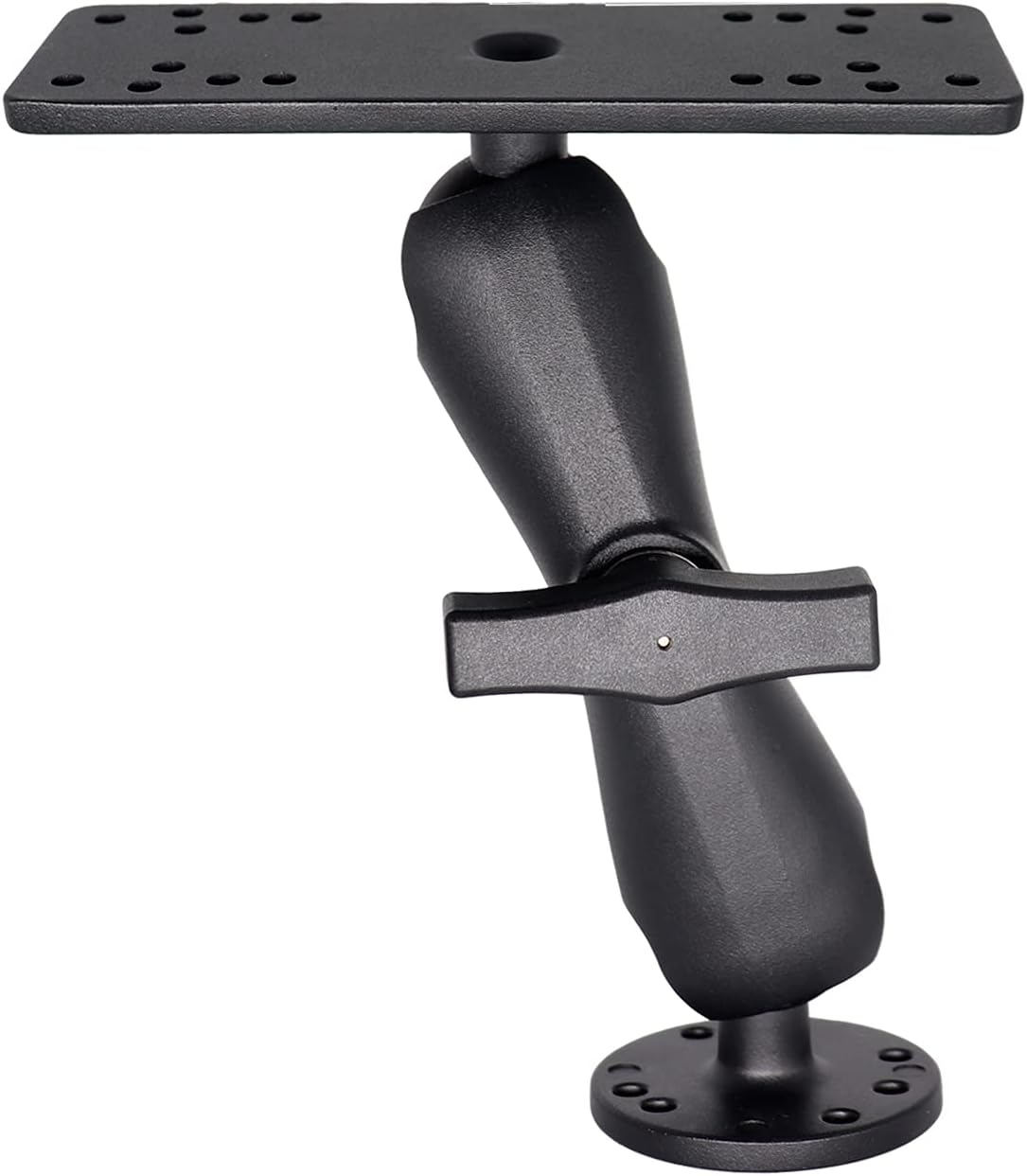 WINDFRD 1.5 Ball Fish Finder Mount, Medium Arm Marine Electronic Mount, Universal Mounting Plate with 1.5 inches / 38mm / C Size Ball Adapters, Compatible with Garmin, Lowrance and More