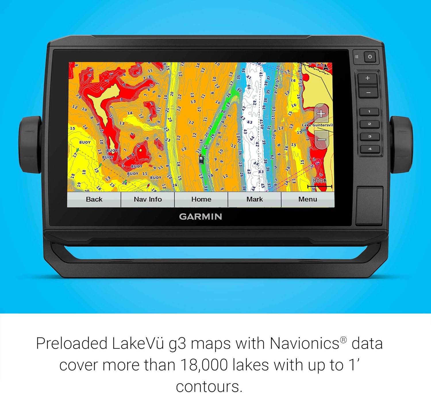 Garmin ECHOMAP UHD 93sv with GT56UHD-TM Transducer, 9 Keyed-Assist Touchscreen Chartplotter with U.S. LakeVü g3 and Added High-Def Scanning Sonar (010-02523-01)