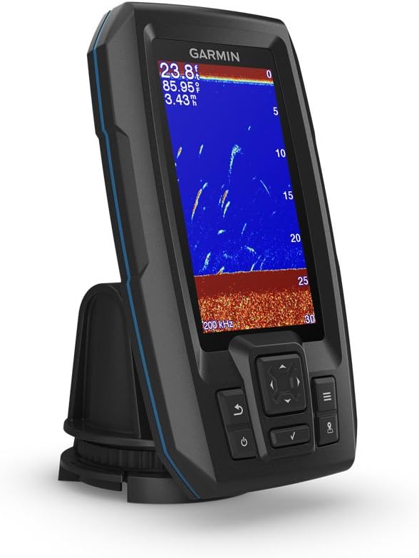 Garmin Striker 4cv with Transducer, 4 GPS Fishfinder with CHIRP Traditional and ClearVu Scanning Sonar Transducer and Built In Quickdraw Contours Mapping Software