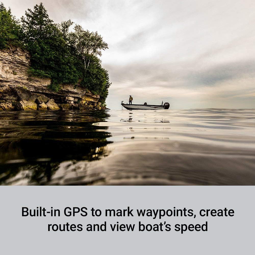 Garmin Striker Plus 5cv with Transducer, 5 GPS Fishfinder with Chirp Traditional and ClearVu Scanning Sonar Transducer and Built in Quickdraw Contours Mapping Software (Renewed)