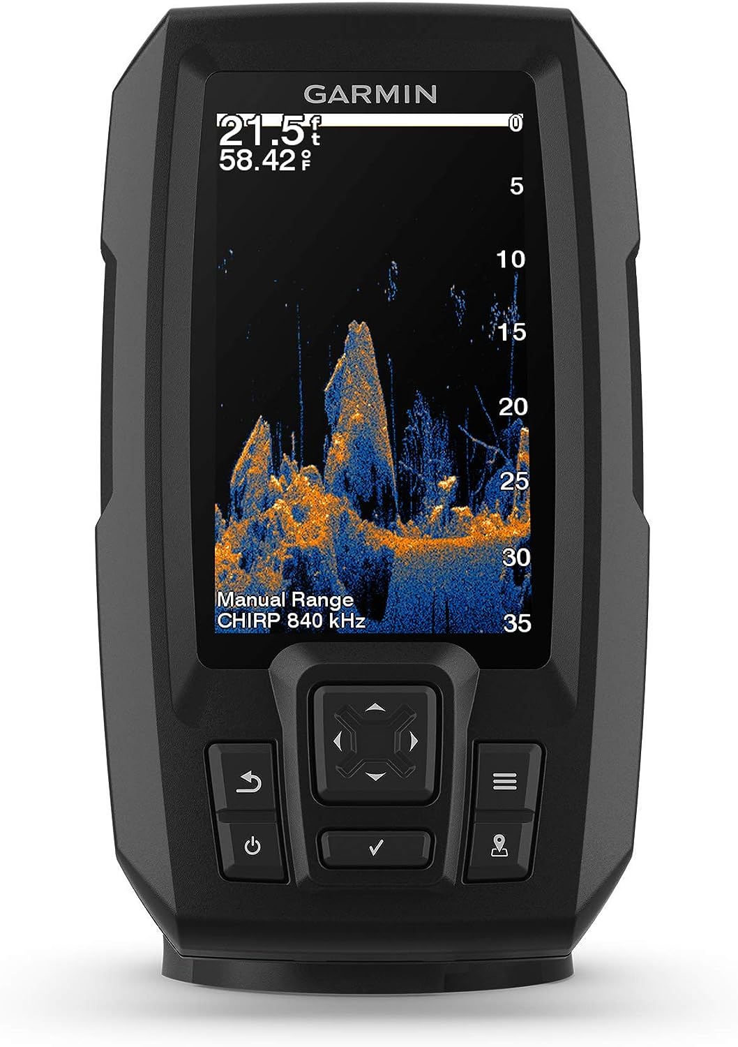 Garmin Striker Vivid 4cv - 4-inch Color Fishfinder and Sonar Transducer, Vivid Scanning Color Palettes (Renewed)