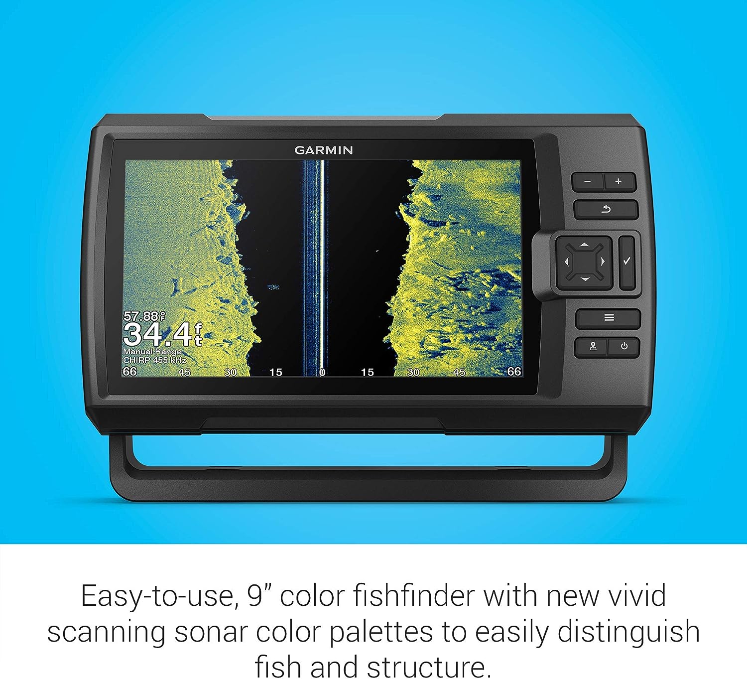 Garmin Striker Vivid 9sv, Easy-to-Use 5-inch Color Fishfinder and Sonar Transducer, Vivid Scanning Sonar Color Palettes, 9 inch (010-02554-00) (Renewed)