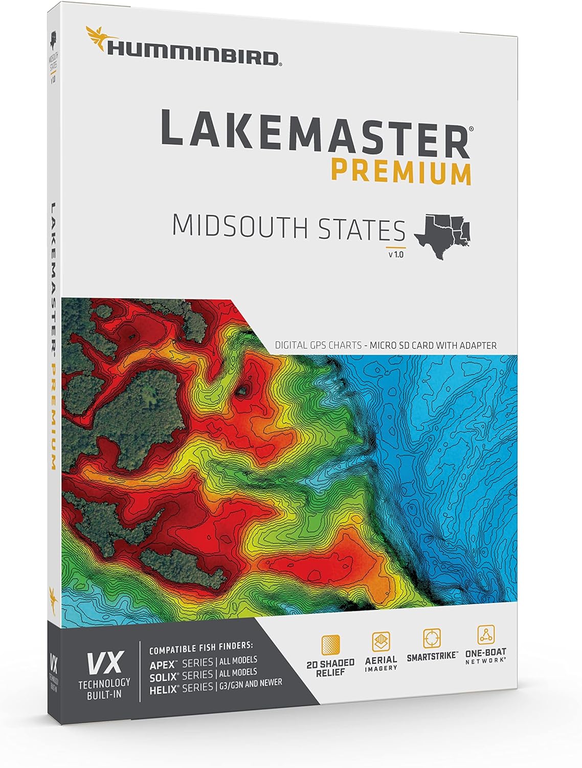 Humminbird 602005-1 LakeMaster Premium - Midsouth States V1