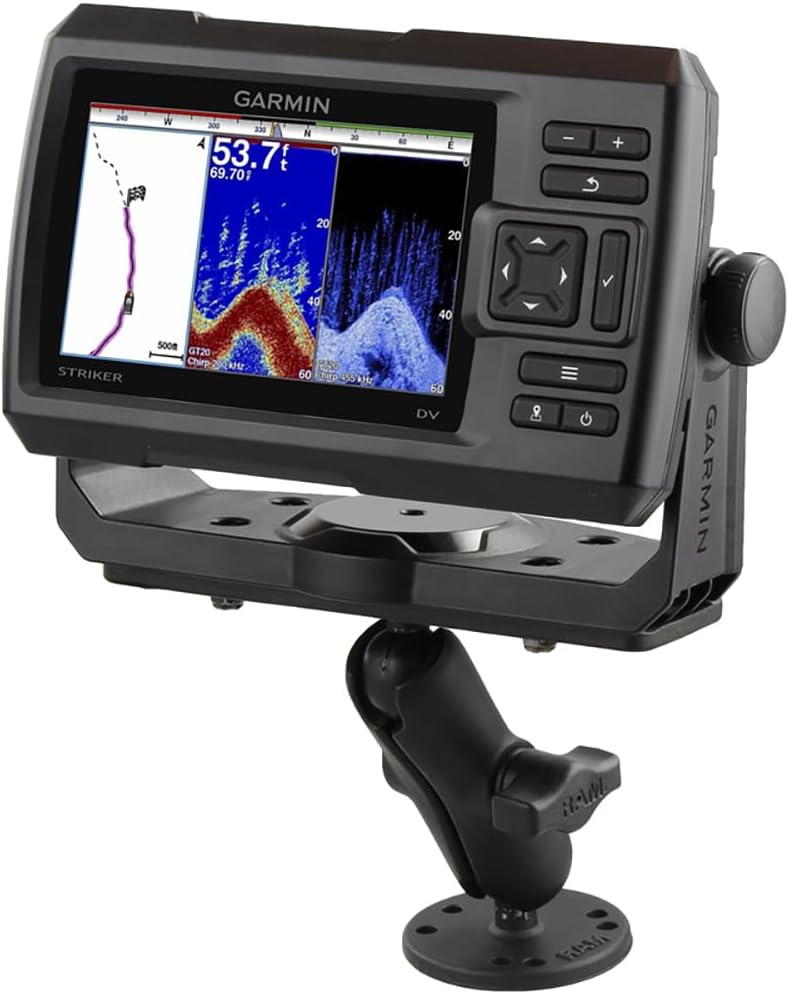 RAM Mounts Garmin Marine Electronic Mount RAM-B-111U with Medium Arm Compatible with Select Garmin Devices