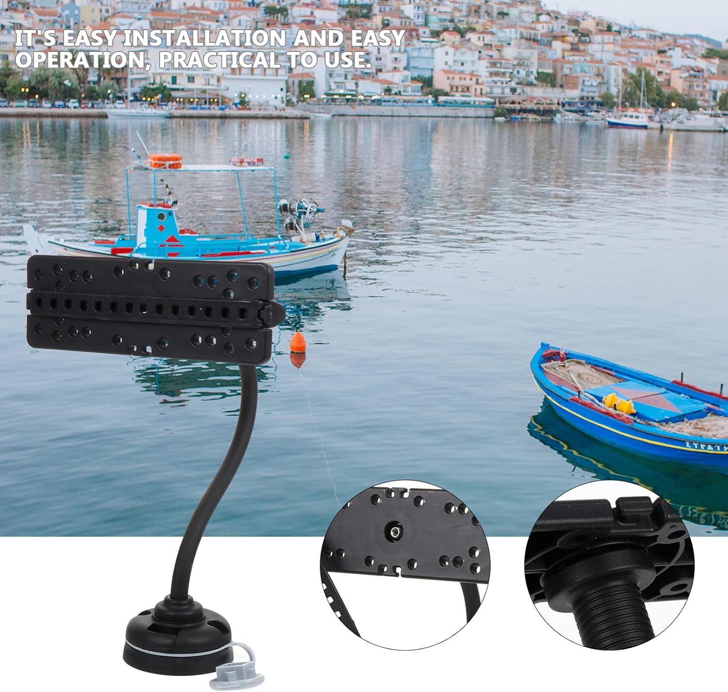 ifundom Canoe Accessories Marine Electronic Fish Finder Mount Rotatable Fish Finder Bracket Fish Finder Holder Rack for Boat Canoe Kayak Fishing Accessories Black Ocean Kayak : Electronics