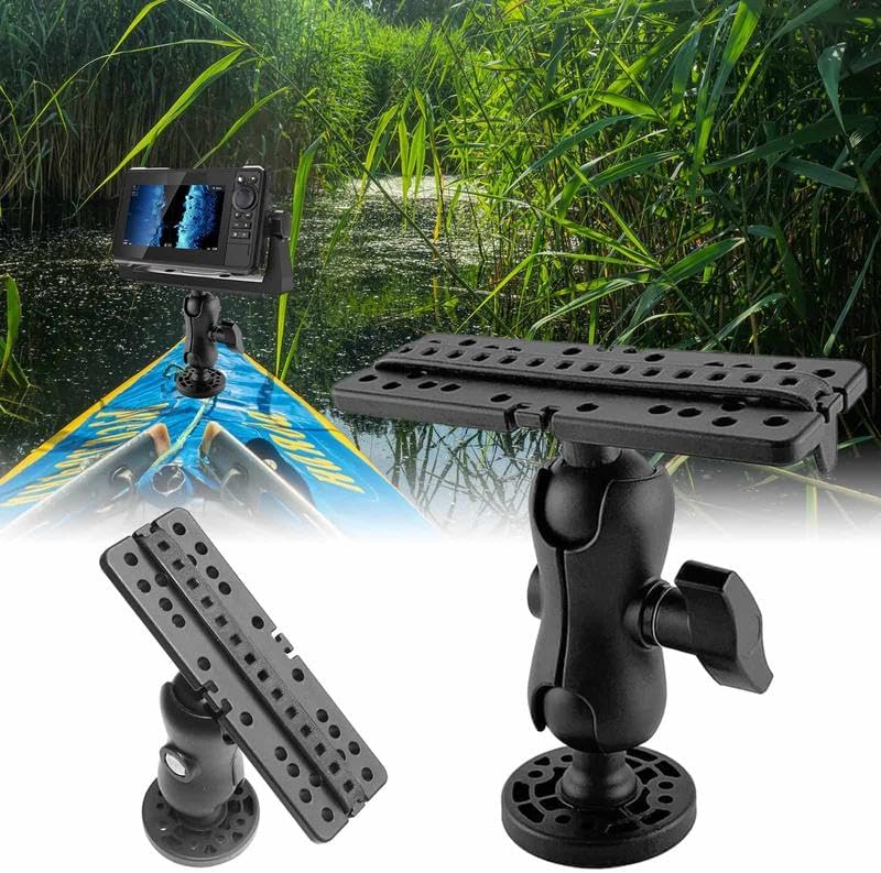 GAGALU Swivel Fish Finder Mount Base 360 Degree Swivel Fish Finder Mount Base GPS Navigation Fish Finder Bracket for Marine Boat Kayak