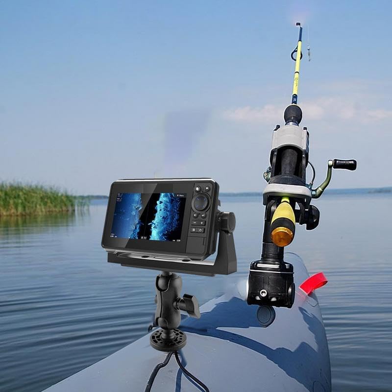 GAGALU Swivel Fish Finder Mount Base 360 Degree Swivel Fish Finder Mount Base GPS Navigation Fish Finder Bracket for Marine Boat Kayak