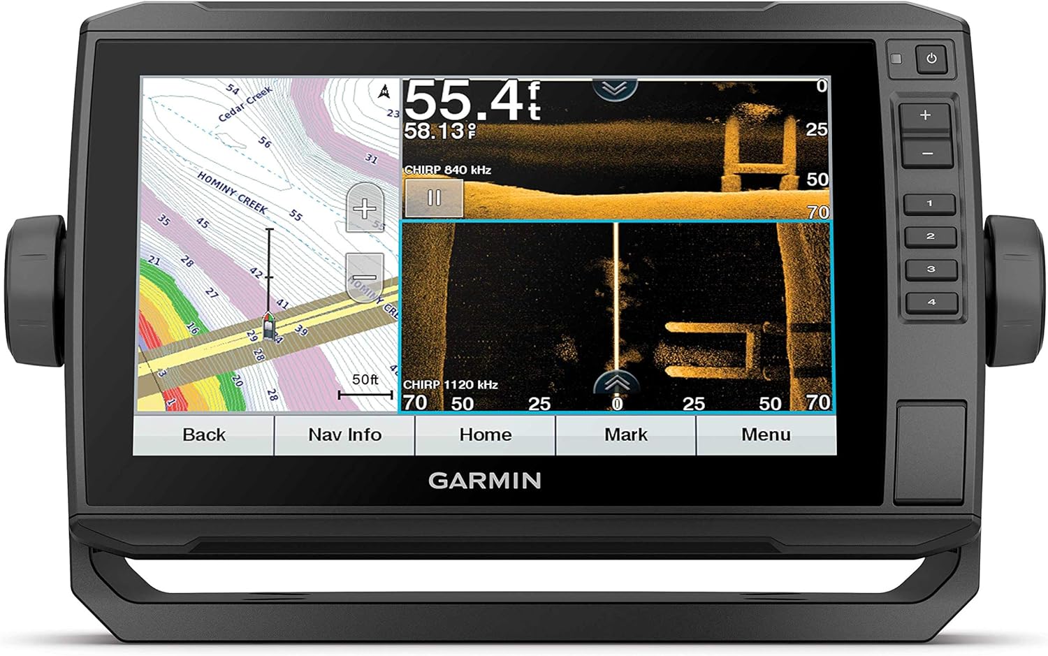 Garmin ECHOMAP UHD 93sv, 9 Keyed-Assist Touchscreen Chartplotter with U.S. LakeVü g3