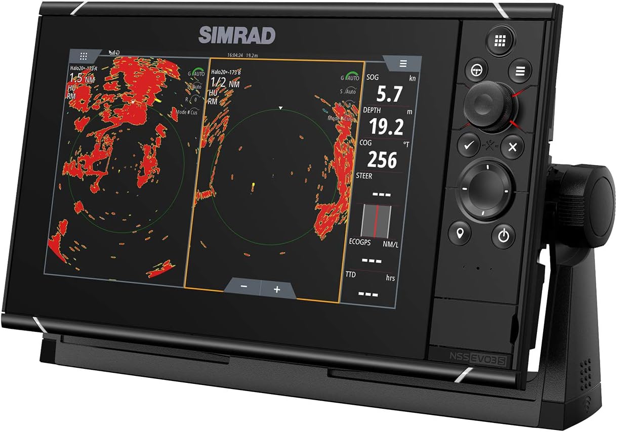 Simrad NSS16 Evo3S - 16-inch Multifunction Fish Finder Chartplotter with Preloaded C-MAP US Enhanced Charts