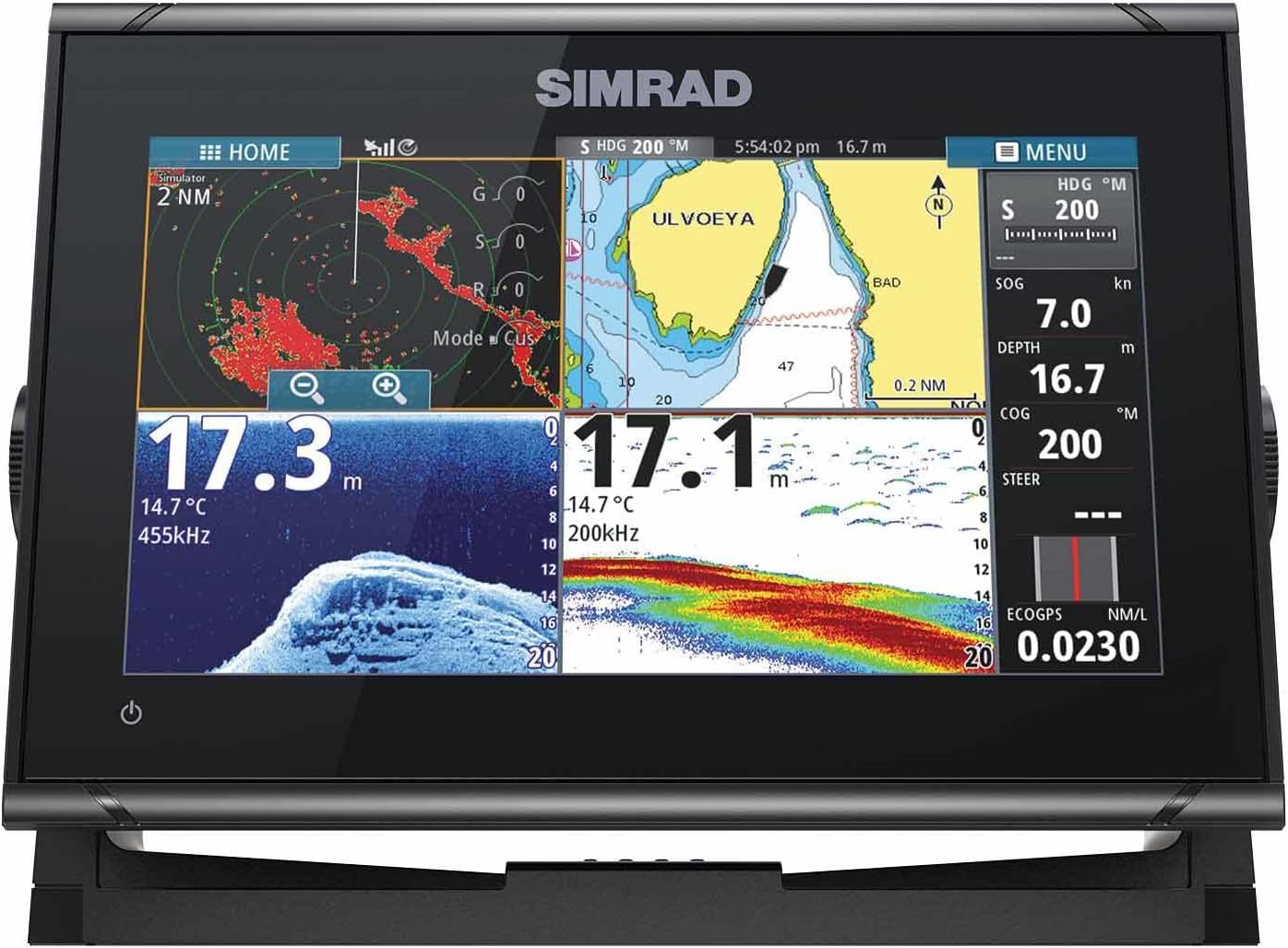 Simrad SIMRAD GO9 XSE CHARTPLOTTER/FISHFINDER W/C-MA{ Discover Chart - NO TRANSDUCER (000-13210-002)