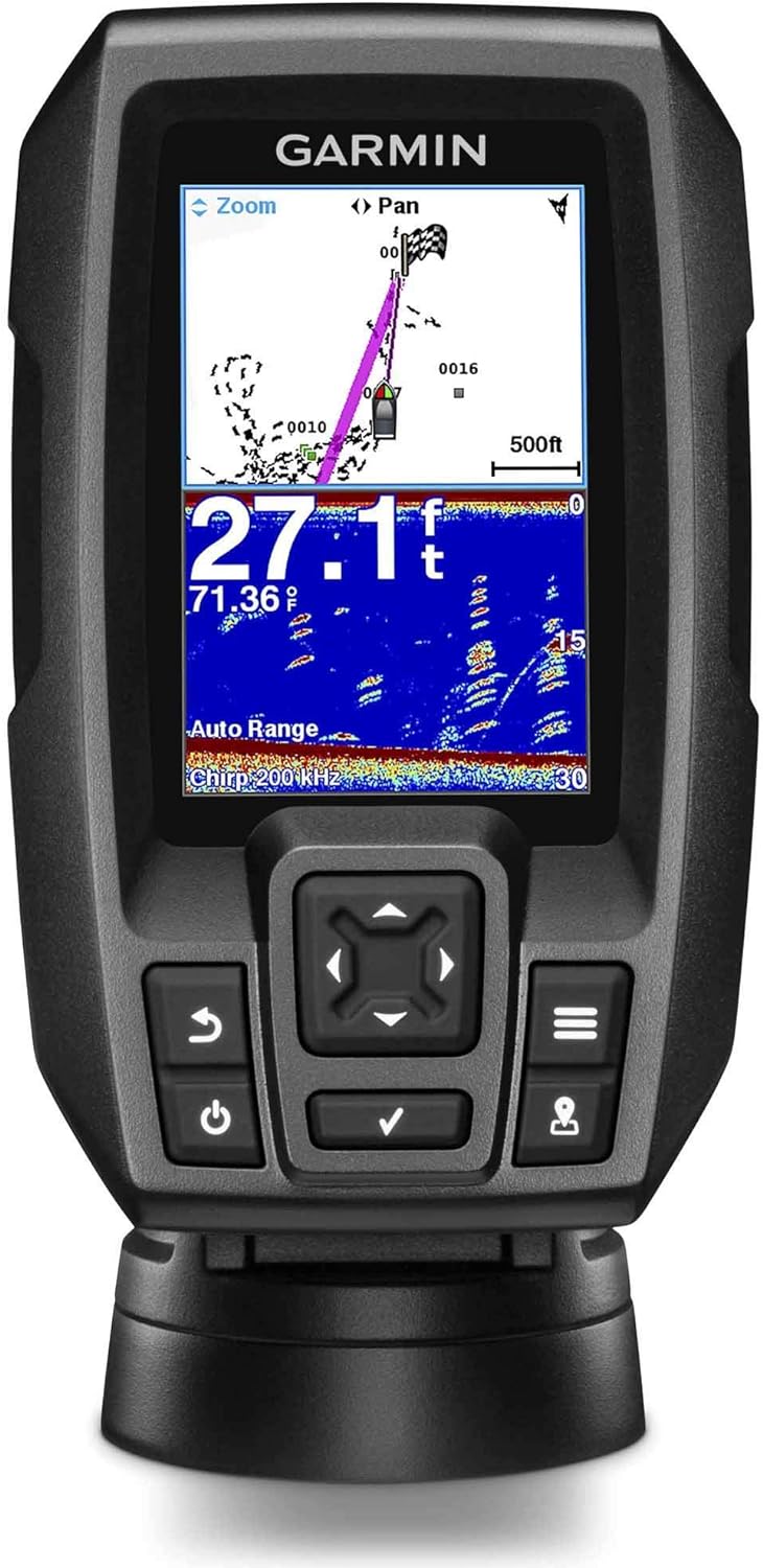 Garmin Striker 4 3.5 Chirp Fishfinder GPS (010-01550-00) with Protective Cover (Renewed)