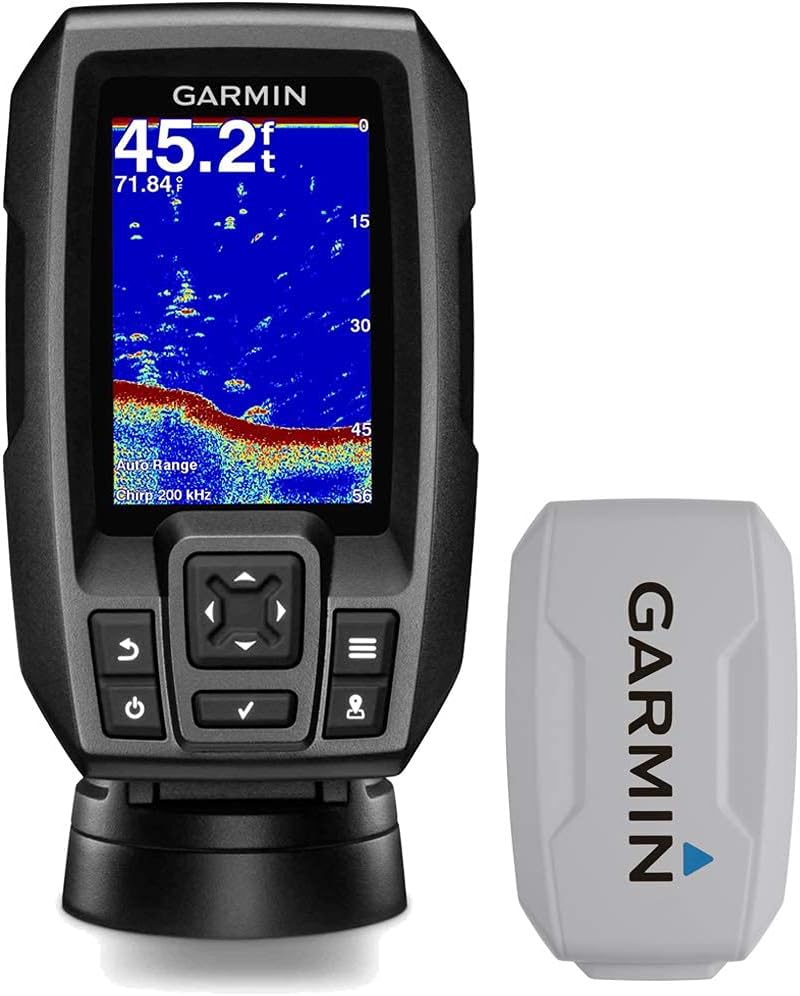 Garmin Striker 4 3.5 Chirp Fishfinder GPS (010-01550-00) with Protective Cover (Renewed)